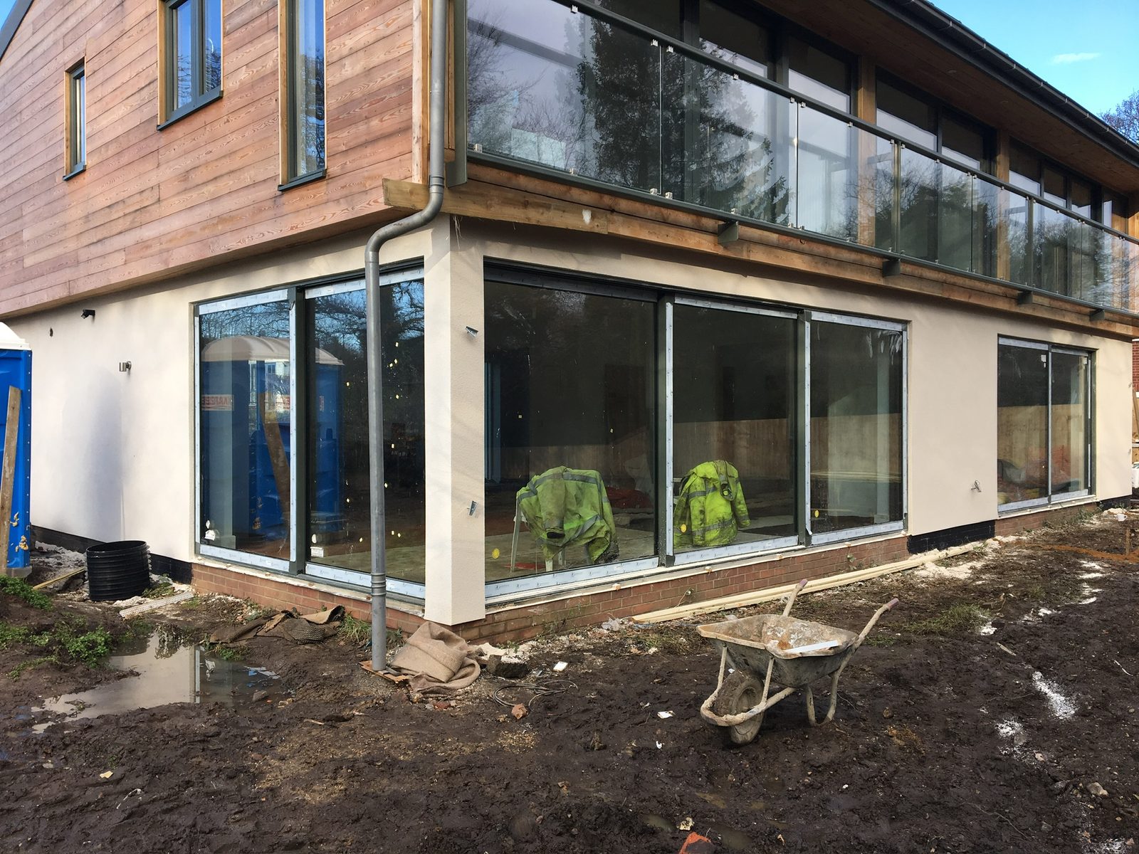External render on a contemporary home in Suffolk